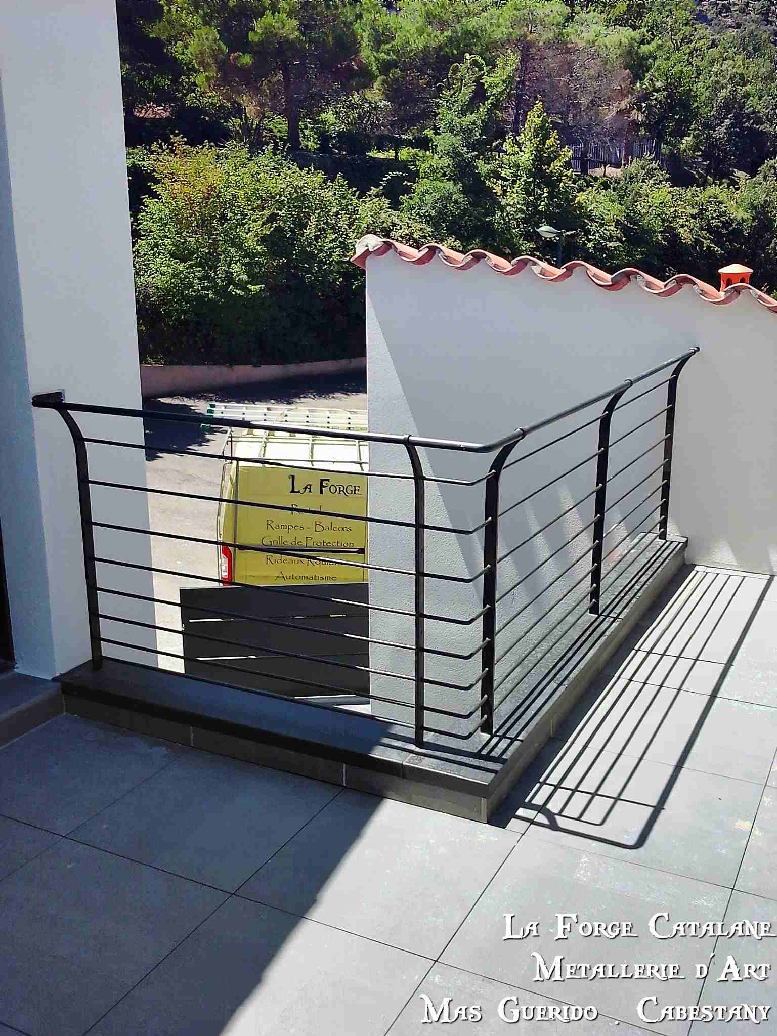 rambarde garde corps rondins horizontaux main courante deportee fer La Forge Catalane (6).jpg